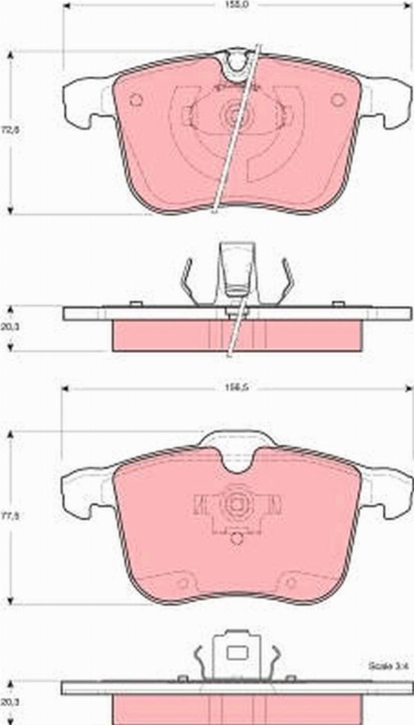 TRW GDB1567 - Тормозные колодки, дисковые, комплект abcparts.ee
