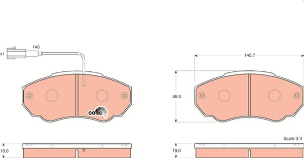 TRW GDB1517 - Тормозные колодки, дисковые, комплект abcparts.ee