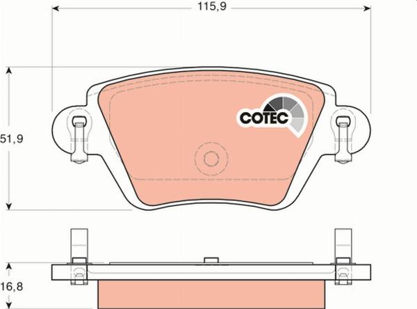 TRW GDB1525 - Тормозные колодки, дисковые, комплект abcparts.ee