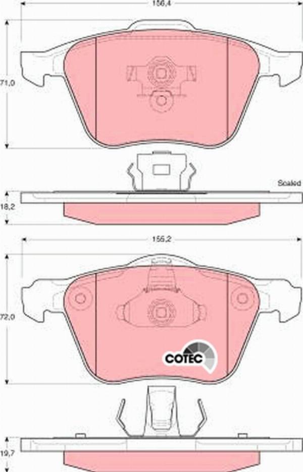 TRW GDB1576 - Тормозные колодки, дисковые, комплект abcparts.ee