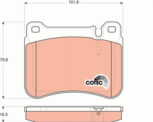 TRW GDB1693 - Тормозные колодки, дисковые, комплект abcparts.ee