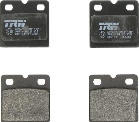 TRW GDB1641 - Комплект тормозных колодок, стояночный тормоз abcparts.ee