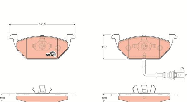 TRW GDB1658 - Тормозные колодки, дисковые, комплект abcparts.ee