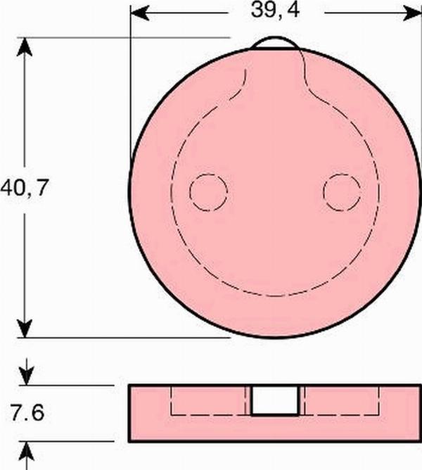 TRW GDB166 - Комплект тормозных колодок, стояночный тормоз abcparts.ee