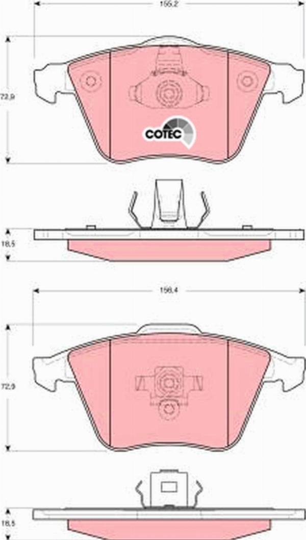 TRW GDB1607 - Тормозные колодки, дисковые, комплект abcparts.ee