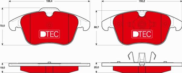 TRW GDB1683DTE - Тормозные колодки, дисковые, комплект abcparts.ee
