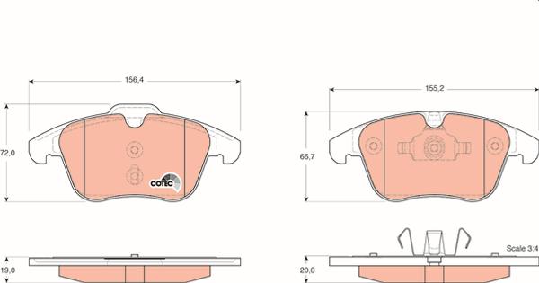 TRW GDB1683 - Тормозные колодки, дисковые, комплект abcparts.ee