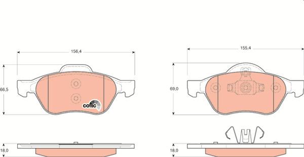 TRW GDB1687 - Тормозные колодки, дисковые, комплект abcparts.ee