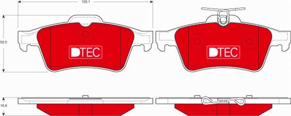 TRW GDB1621DTE - Тормозные колодки, дисковые, комплект abcparts.ee