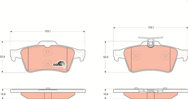 TRW GDB1621 - Тормозные колодки, дисковые, комплект abcparts.ee