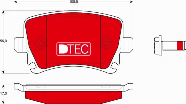 TRW GDB1622DTE - Тормозные колодки, дисковые, комплект abcparts.ee