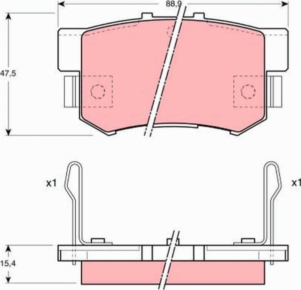 TRW GDB1063 - Тормозные колодки, дисковые, комплект abcparts.ee