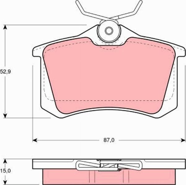 TRW GDB1121 - Тормозные колодки, дисковые, комплект abcparts.ee
