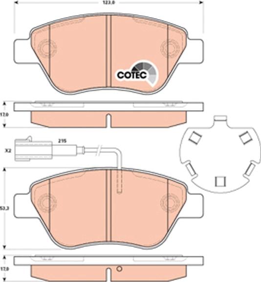 TRW GDB1891 - Тормозные колодки, дисковые, комплект abcparts.ee