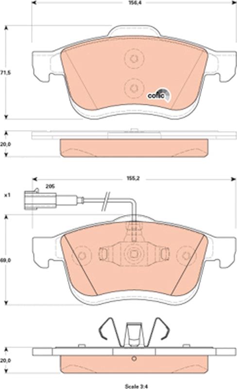 TRW GDB1865 - Тормозные колодки, дисковые, комплект abcparts.ee