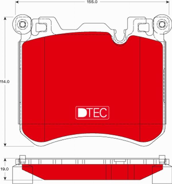 TRW GDB1826DTE - Тормозные колодки, дисковые, комплект abcparts.ee