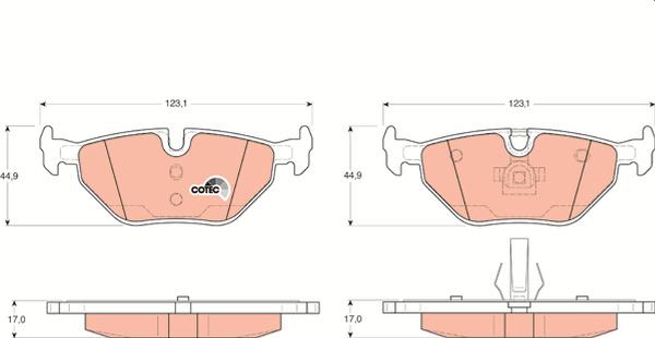TRW GDB1344 - Тормозные колодки, дисковые, комплект abcparts.ee
