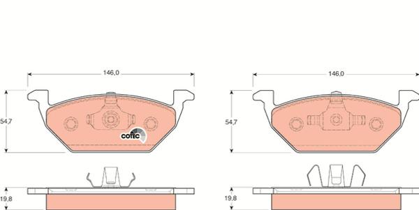 TRW GDB1357 - Тормозные колодки, дисковые, комплект abcparts.ee