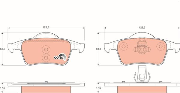 TRW GDB1389 - Тормозные колодки, дисковые, комплект abcparts.ee
