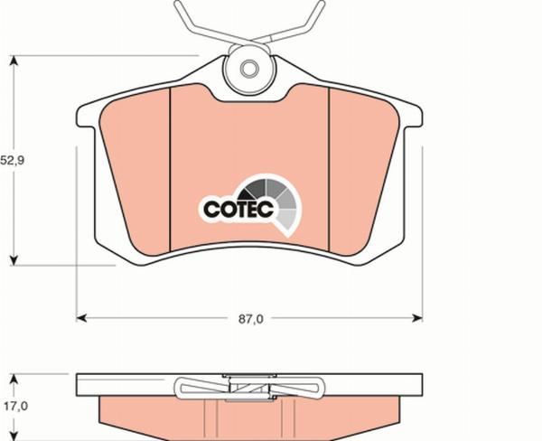 TRW GDB1330 - Тормозные колодки, дисковые, комплект abcparts.ee