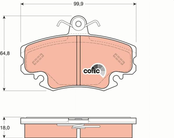 TRW GDB1332 - Тормозные колодки, дисковые, комплект abcparts.ee