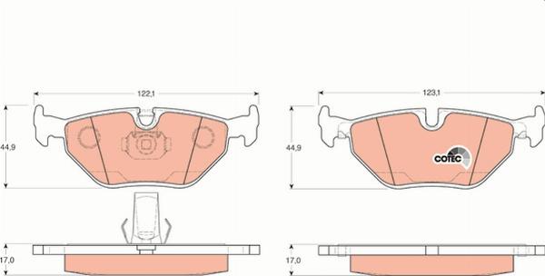TRW GDB1265 - Тормозные колодки, дисковые, комплект abcparts.ee