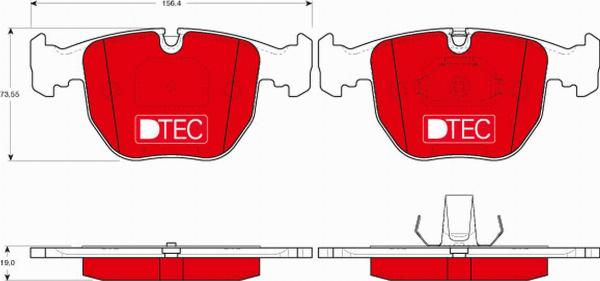 TRW GDB1261DTE - Тормозные колодки, дисковые, комплект abcparts.ee