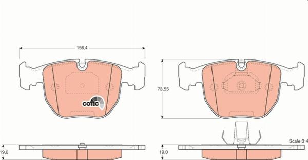TRW GDB1261 - Тормозные колодки, дисковые, комплект abcparts.ee