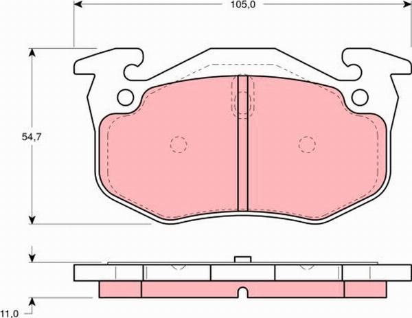 TRW GDB1217 - Тормозные колодки, дисковые, комплект abcparts.ee