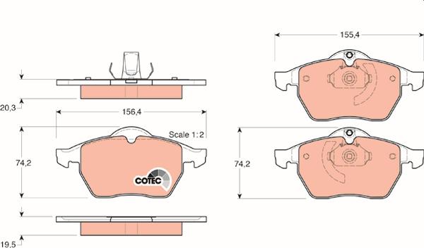 TRW GDB1271 - Тормозные колодки, дисковые, комплект abcparts.ee