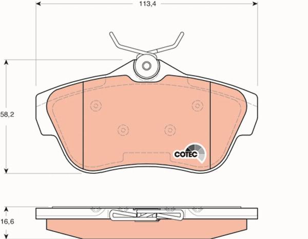 TRW GDB1740 - Тормозные колодки, дисковые, комплект abcparts.ee