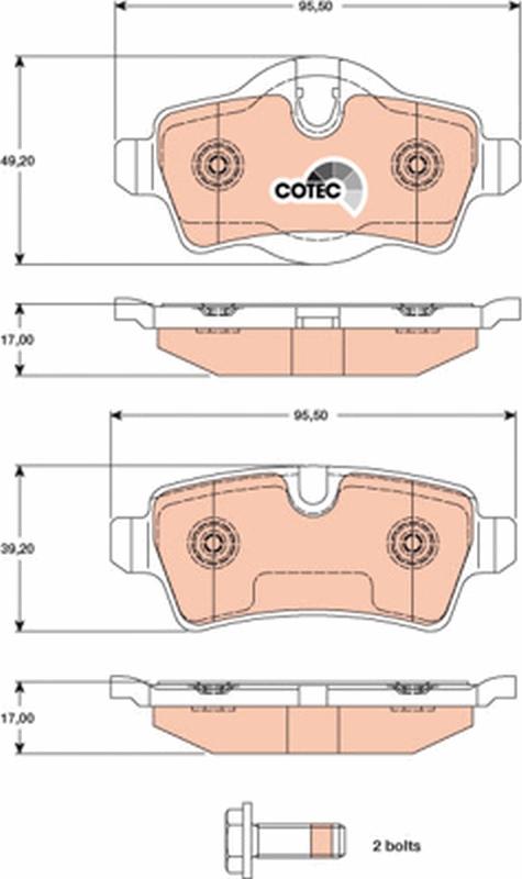 TRW GDB1766 - Тормозные колодки, дисковые, комплект abcparts.ee