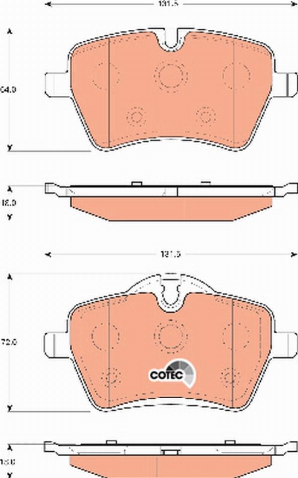 TRW GDB1712 - Тормозные колодки, дисковые, комплект abcparts.ee
