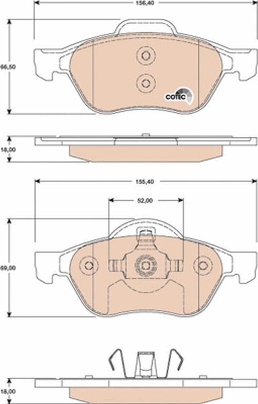 TRW GDB1787 - Тормозные колодки, дисковые, комплект abcparts.ee