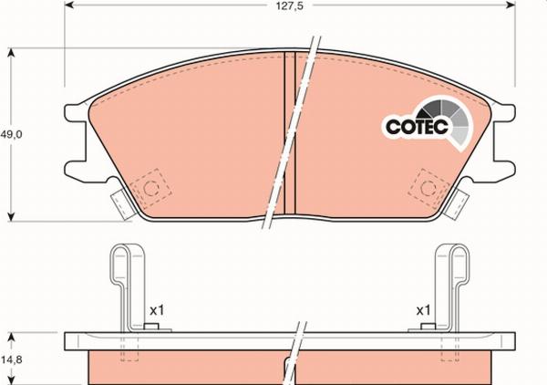 TRW GDB893 - Тормозные колодки, дисковые, комплект abcparts.ee
