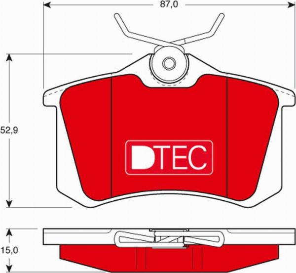 TRW GDB823DTE - Тормозные колодки, дисковые, комплект abcparts.ee