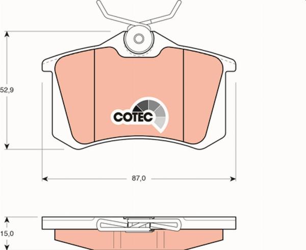 TRW GDB823 - Тормозные колодки, дисковые, комплект abcparts.ee