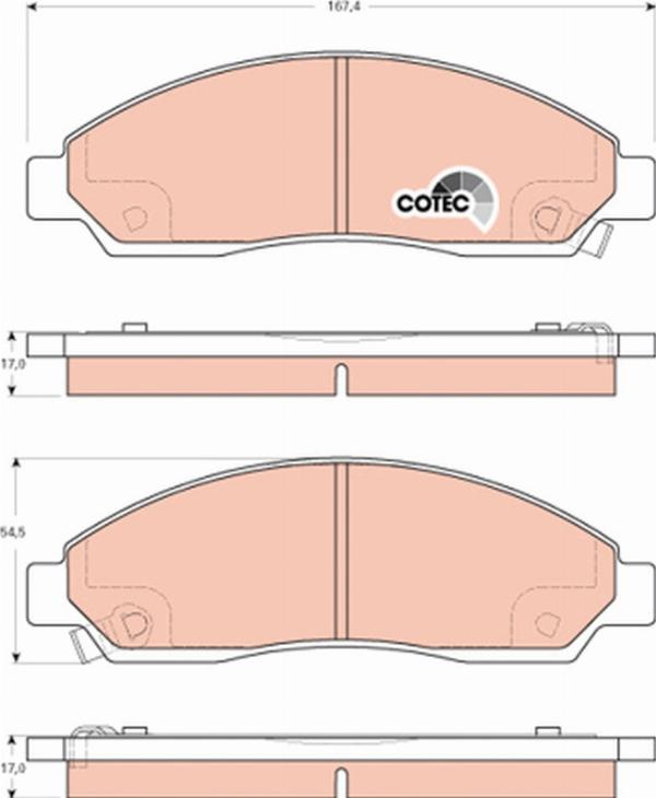 TRW GDB3466 - Тормозные колодки, дисковые, комплект abcparts.ee