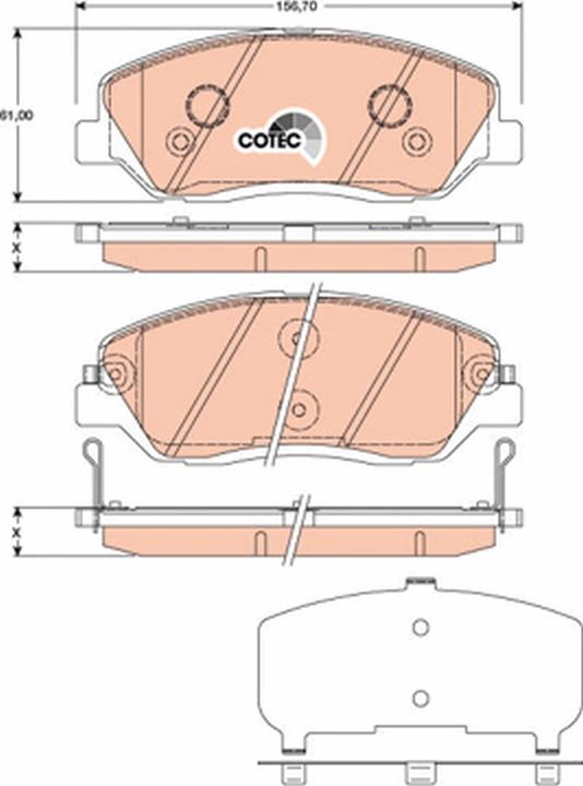 TRW GDB3418 - Тормозные колодки, дисковые, комплект abcparts.ee