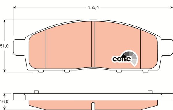 TRW GDB3435 - Тормозные колодки, дисковые, комплект abcparts.ee