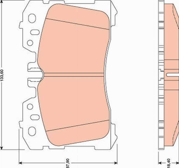 TRW GDB3473 - Тормозные колодки, дисковые, комплект abcparts.ee