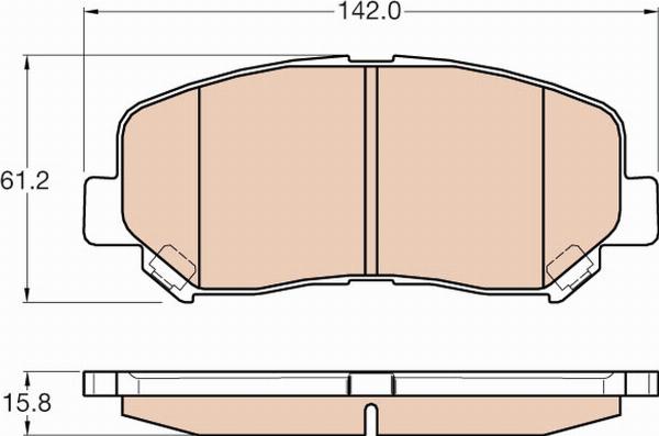 TRW GDB3562 - Тормозные колодки, дисковые, комплект abcparts.ee