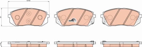 TRW GDB3530 - Тормозные колодки, дисковые, комплект abcparts.ee