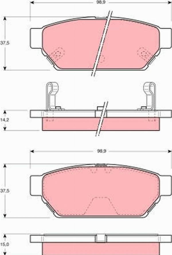 TRW GDB3045 - Тормозные колодки, дисковые, комплект abcparts.ee