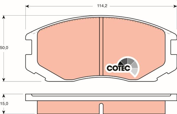 TRW GDB3046 - Тормозные колодки, дисковые, комплект abcparts.ee
