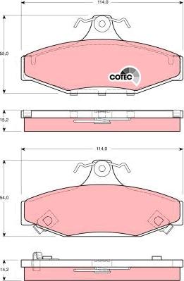 TRW GDB3135AT - Тормозные колодки, дисковые, комплект abcparts.ee