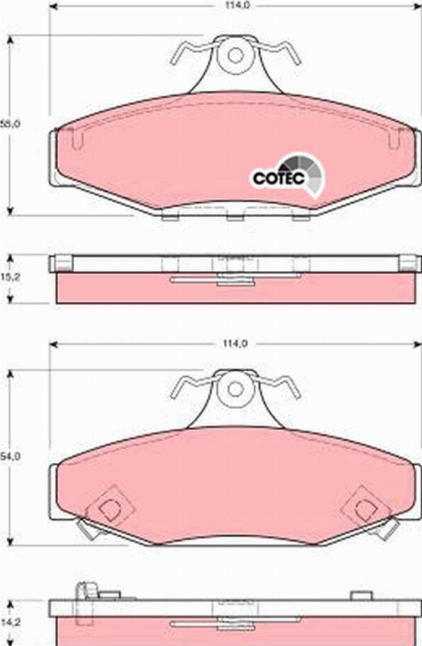 TRW GDB3135 - Тормозные колодки, дисковые, комплект abcparts.ee