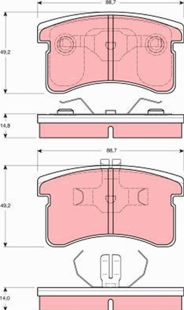 TRW GDB3126 - Тормозные колодки, дисковые, комплект abcparts.ee
