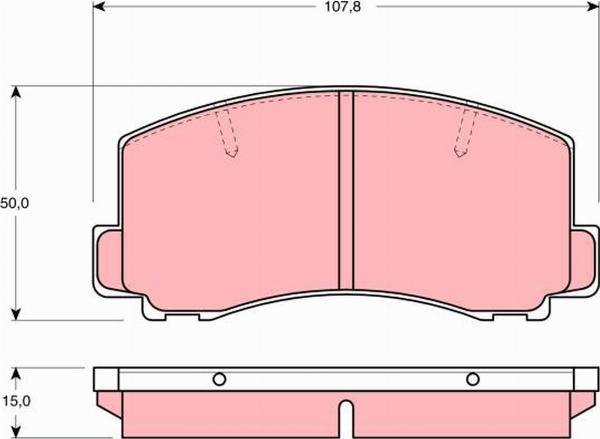 TRW GDB312 - Тормозные колодки, дисковые, комплект abcparts.ee