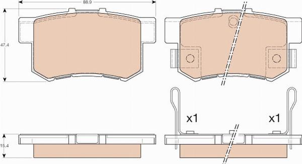 TRW GDB3175 - Тормозные колодки, дисковые, комплект abcparts.ee